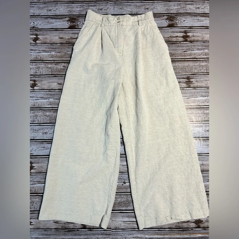 H&M Coastal Linen Blend Pants size 0